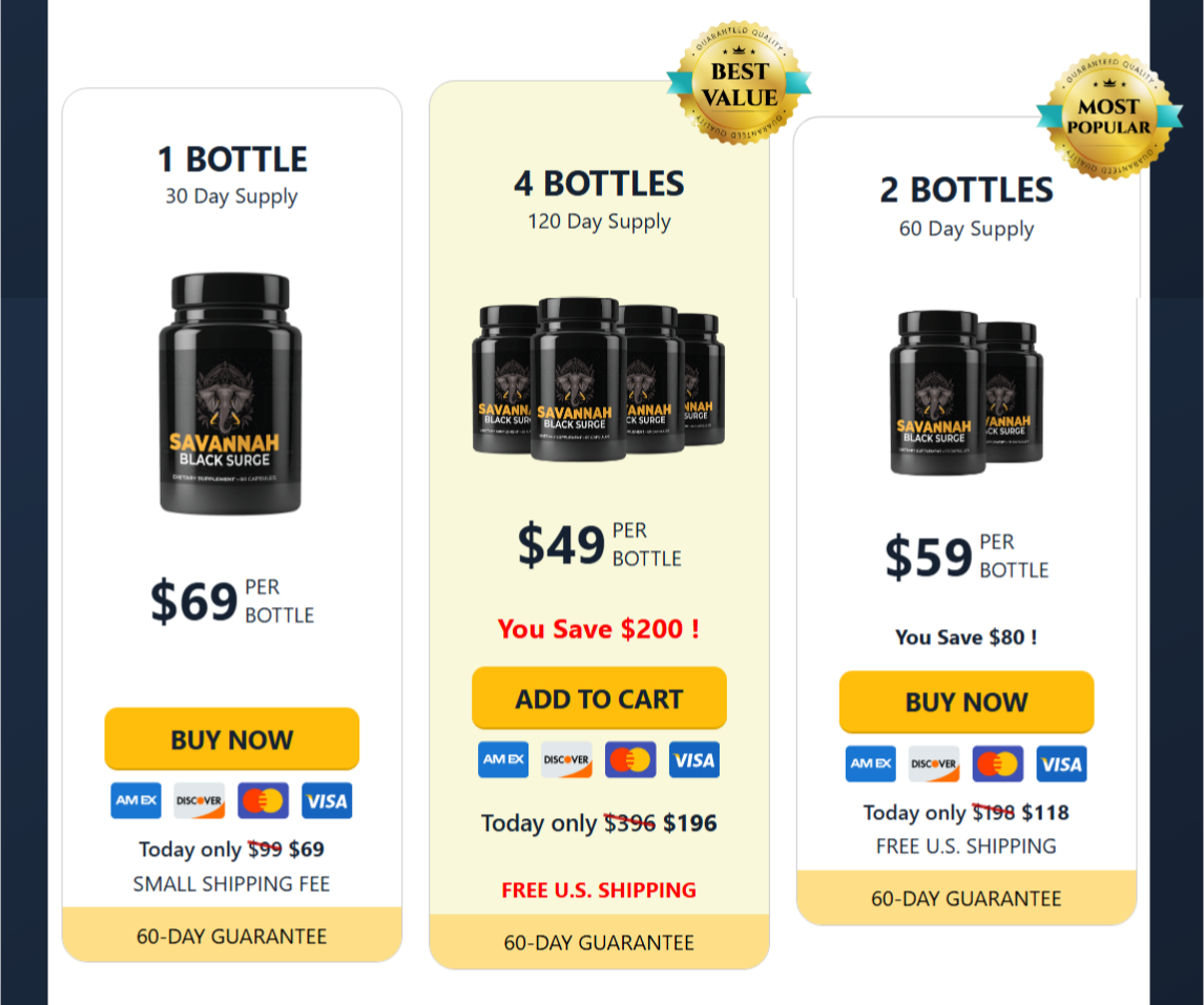 Savannah Black Surge price